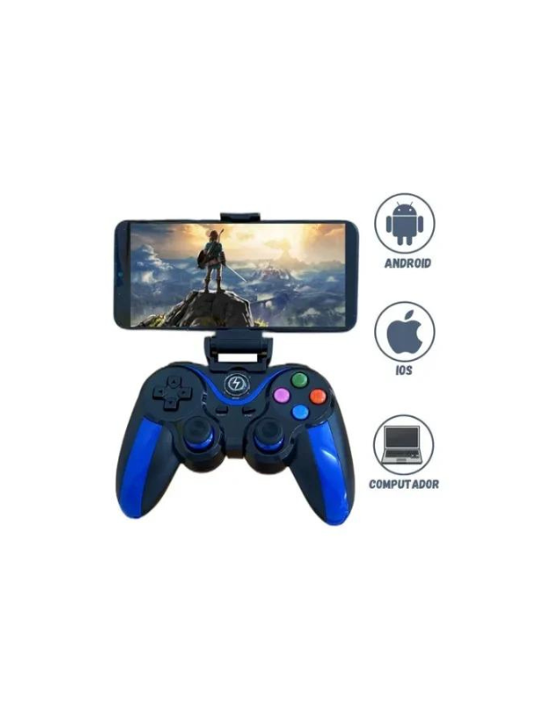 Controle Joystick G7 Bluetooth Universal PC Ps3 Tablet Android IOs Ipad azul
