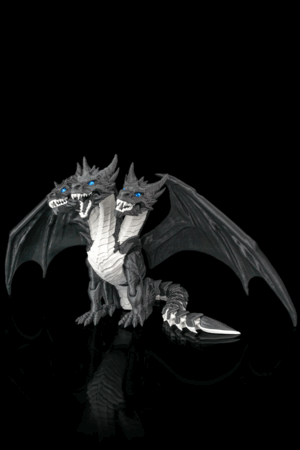 Dragão Três Cabeças Articulado Decorativo